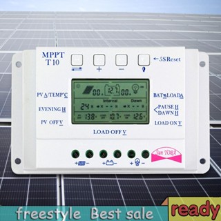 [freestyle01.th] อุปกรณ์ควบคุมการเก็บประจุพลังงานแสงอาทิตย์ 12V24V 10A PWM หน้าจอ LCD