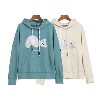 เสื้อกันหนาว มีฮู้ด ขนาดเล็ก ลายหมีปาล์มแองเจิล แฟชั่นยอดนิยม สําหรับทุกเพศ Yirte