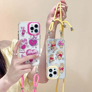 เคสโทรศัพท์มือถืออะคริลิค กันกระแทก ลายการ์ตูนหมีพูห์ สําหรับ iPhone 14Pro 13 12 11 Pro Max