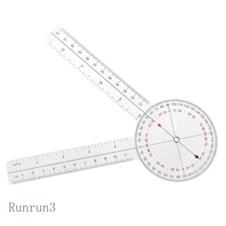 Run ไม้บรรทัดพลาสติก หมุนได้ 360 องศา สําหรับวัดมุม