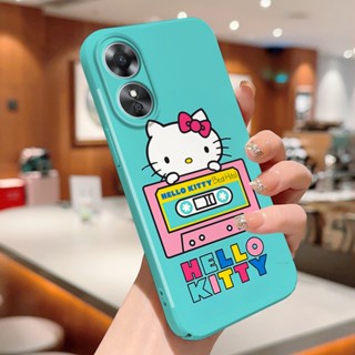 เคสโทรศัพท์มือถือ PC แบบแข็ง ป้องกันกล้อง ลายการ์ตูนคิตตี้ แมวน่ารัก สําหรับ OPPO A16 A16s A16e A16k A54s A54 A36 A76 A96 A52 A72 A92