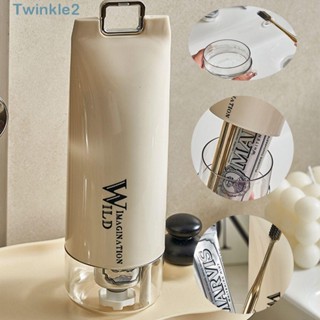 Twinkle กล่องแปรงสีฟัน พลาสติก แบบพกพา 2 in 1 สําหรับเดินทาง บ้าน