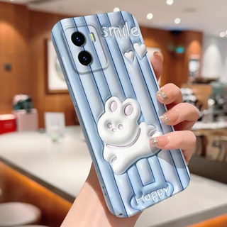 เคสโทรศัพท์มือถือแบบแข็ง ลายกระต่าย หมี สีขาว สําหรับ Vivo Y77 Y77e T1x Y21 Y21a Y21e Y21g Y21s Y21t Y32 Y33s Y33t