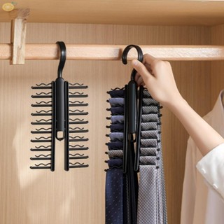 【VARSTR】Neck Tie Racks 360 Degree ABS Plastic Home Organization Household Supplies