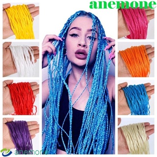 Anemone กล่องถักเปียสังเคราะห์ สีฟ้า สีชมพู DIY 24 เส้น ต่อล็อต