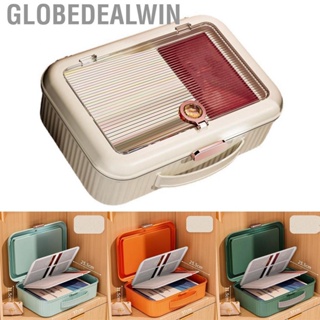 Globedealwin Multifunctional Document Organizer  PP Large  Practical Two Layer Liner for Home