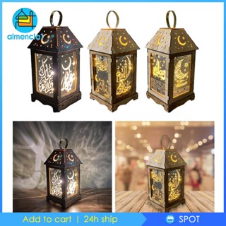 [Almencla1] โคมไฟตั้งโต๊ะ LED ไม้ ลาย Eid Ramadan อิสลาม สําหรับตกแต่งบ้าน ลานบ้าน