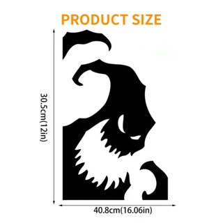 Gmma สติกเกอร์ ลายแม่มด ค้างคาว โครงกระดูก ฮาโลวีน ยักษ์ ผี หน้าต่าง ตกแต่งหน้าต่าง ปาร์ตี้