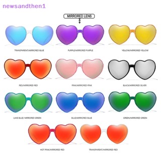 Newsandthen1 แว่นกันแดด เคลือบสีน่ารัก ป้องกัน UV380 แฟชั่นฤดูร้อน สําหรับผู้หญิง