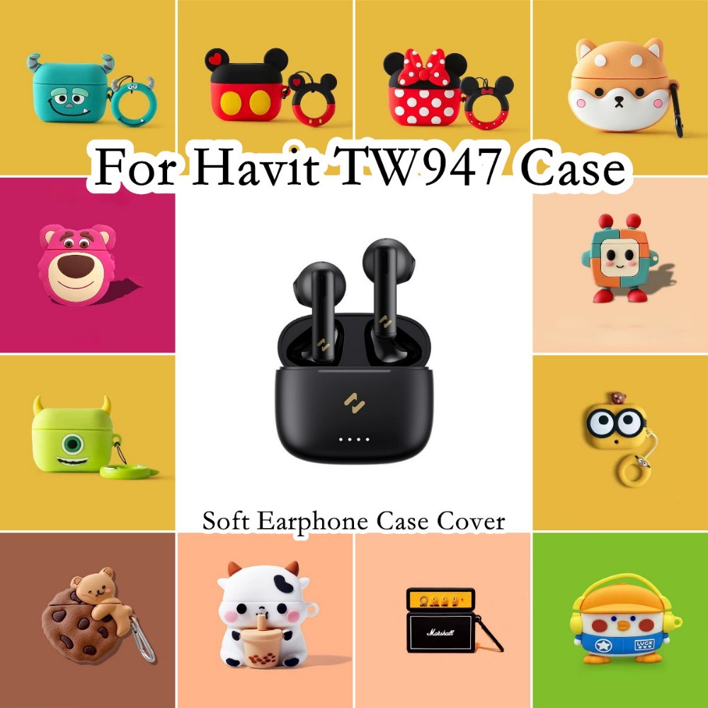 พร้อมส่ง!  นําไปใช้กับ Havit TW947 เคส Case เคสหูฟัง การ์ตูนน่ารักคู่ มังกรสายฟ้า