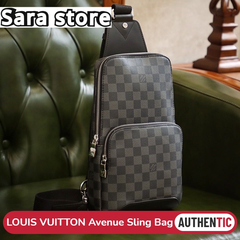 หลุยส์วิตตอง Louis Vuitton SLING BAG รุ่น AVENUE Men's Waist Bags Chest Bags 8" กระเป๋าคาดเอวผู้ชาย 