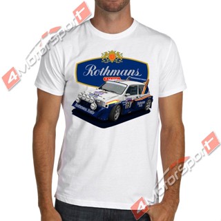 ขายดี เสื้อยืดคอกลม พิมพ์ลาย Mg Metro 6R4 Rally Racing Car Group B Wrc Rothmans สไตล์ฮิปฮอป 912598