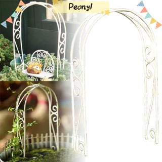 Pdony โมเดลโครงไม้เลื้อย เหล็ก ขนาดเล็ก 30*14 ซม. สีขาว สําหรับตกแต่งบ้านตุ๊กตา ในร่ม กลางแจ้ง