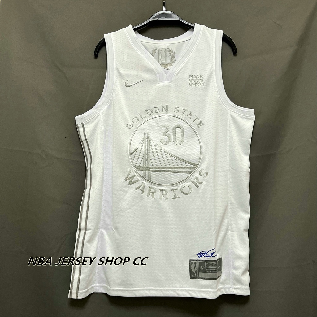ใหม่ Nba Golden State Warriors ของแท้ สําหรับผู้ชาย #30 เสื้อกีฬาแขนสั้น ลายทีม Stephenϟcurry Mvp สีขาว