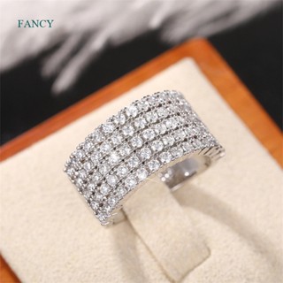 Fancy ใหม่ แหวนหมั้นแต่งงาน หิน CZ สไตล์โมเดิร์น เครื่องประดับแฟชั่น สําหรับผู้หญิง