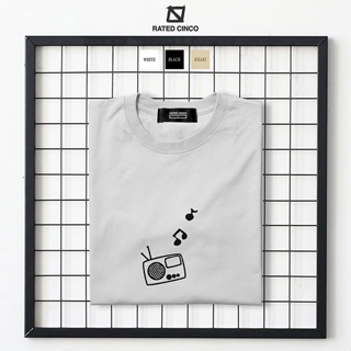 MUSIC ON RADIO | Graphic Tees | Minimalist Design | Aesthetic Shirt | Unisex | RATED CINCO_01