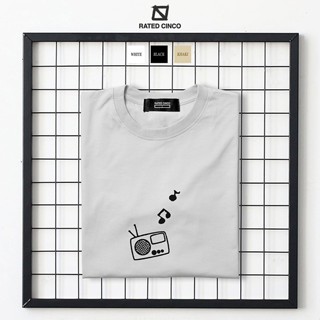 MUSIC ON RADIO | Graphic Tees | Minimalist Design | Aesthetic Shirt | Unisex | RATED CINCO_01