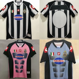 เสื้อกีฬาแขนสั้น ลายทีมชาติฟุตบอล Juventus 2002 2003 ชุดเหย้า เยือน สไตล์เรโทร คุณภาพสูง AAA ไซซ์ S-XXL