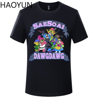 เสื้อยืดแขนสั้นSaesoai Dawgdawg ​เสื้อยืด ผ้าฝ้าย พิมพ์ลาย สําหรับผู้ชายS-5XL