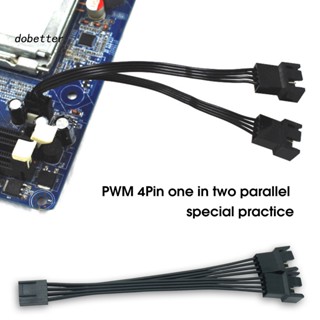 &lt;Dobetter&gt; สายเคเบิลต่อขยายพัดลม PWM ทองแดง 13.5 ซม. 1 เป็น 2 4 Pin PWM สําหรับเดสก์ท็อป