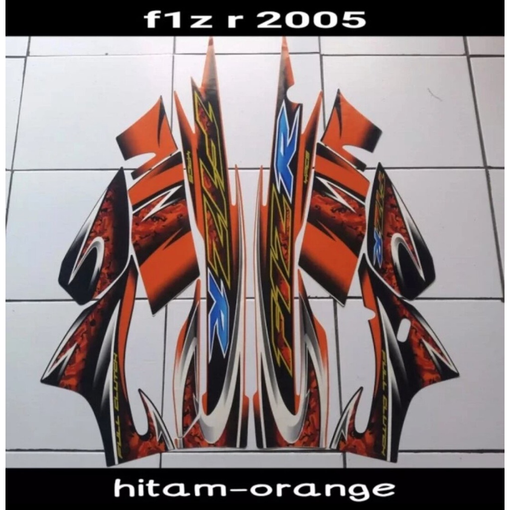Yamaha F1ZR 2005 สติ๊กเกอร์แถบเต็มตัวสีส้ม