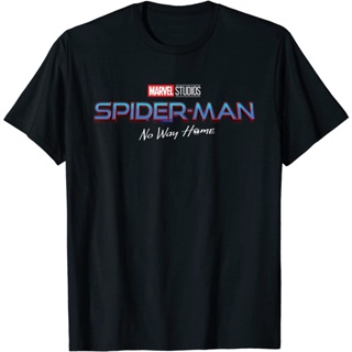 เสื้อยืดแขนสั้นเสื้อยืด พิมพ์ลายโลโก้ Marvel Spider-Man No Way Home สําหรับผู้ชายS-5XL