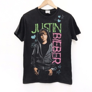 【HOT】เสื้อยืด พิมพ์ลาย Justin Bieber Music Tee ไซซ์ S