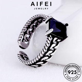 AIFEI JEWELRY บิดย้อนยุค Silver แท้ เครื่องประดับ เงิน เกาหลี 925 ผู้หญิง แหวน ต้นฉบับ แฟชั่น เครื่องประดับ มอยส์ซาไนท์ไดมอนด์ R211