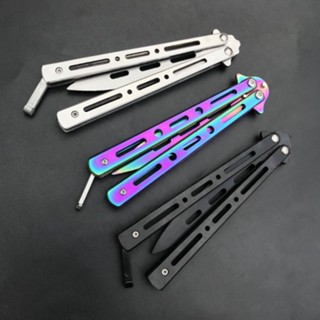 มีดพก มีดควงปลายเรียว ไม่มีคม ใช้ฝึกควง (Butterfly knife practice blade) แบบ4 มีสินค้าพร้อมส่ง