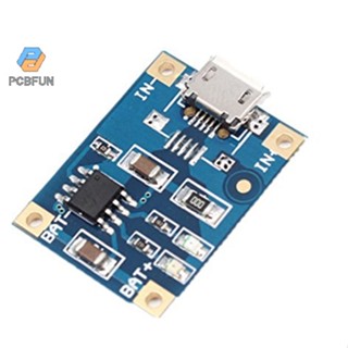 Pcbfun โมดูลชาร์จแบตเตอรี่ลิเธียม DC5V 1A MICRO USB Type-c 18650 TP4056 5 ชิ้น