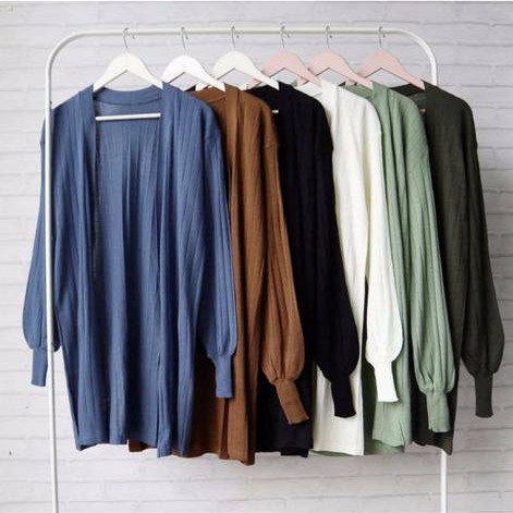 REVITA BALOON LONG KNIT CARDIGAN เสื้อผ้าอีดผู้หญิง