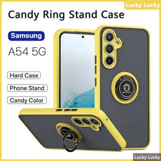 หรูเคส Samsung A14 A24 A34 A54 A04S 5G 4G หรา ที่วางแหวนอะครีลิคแบบแข็ง เคส กันกระแทก รองรับรถ ที่วางแม่เหล็ก ที่วางโทรศัพท์ ขาตั้งนิ้ว ปกป้องกล้อง