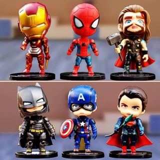 [Wanyou] โมเดลฟิกเกอร์ Avengers Superhero Captain America Spider-Man Iron Man Ray God เหมาะกับของขวัญ ของเล่นสําหรับเด็กผู้ชาย