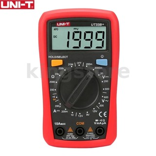 Uni-t UT33B+ เครื่องวัดแรงดันไฟฟ้าดิจิทัล AC DC 200mV~600V DC 10A