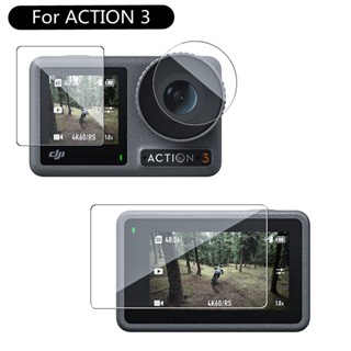 ฟิล์มกระจกนิรภัยกันรอยหน้าจอ อุปกรณ์เสริม สําหรับ DJI Action 3 DJI Osmo Action3