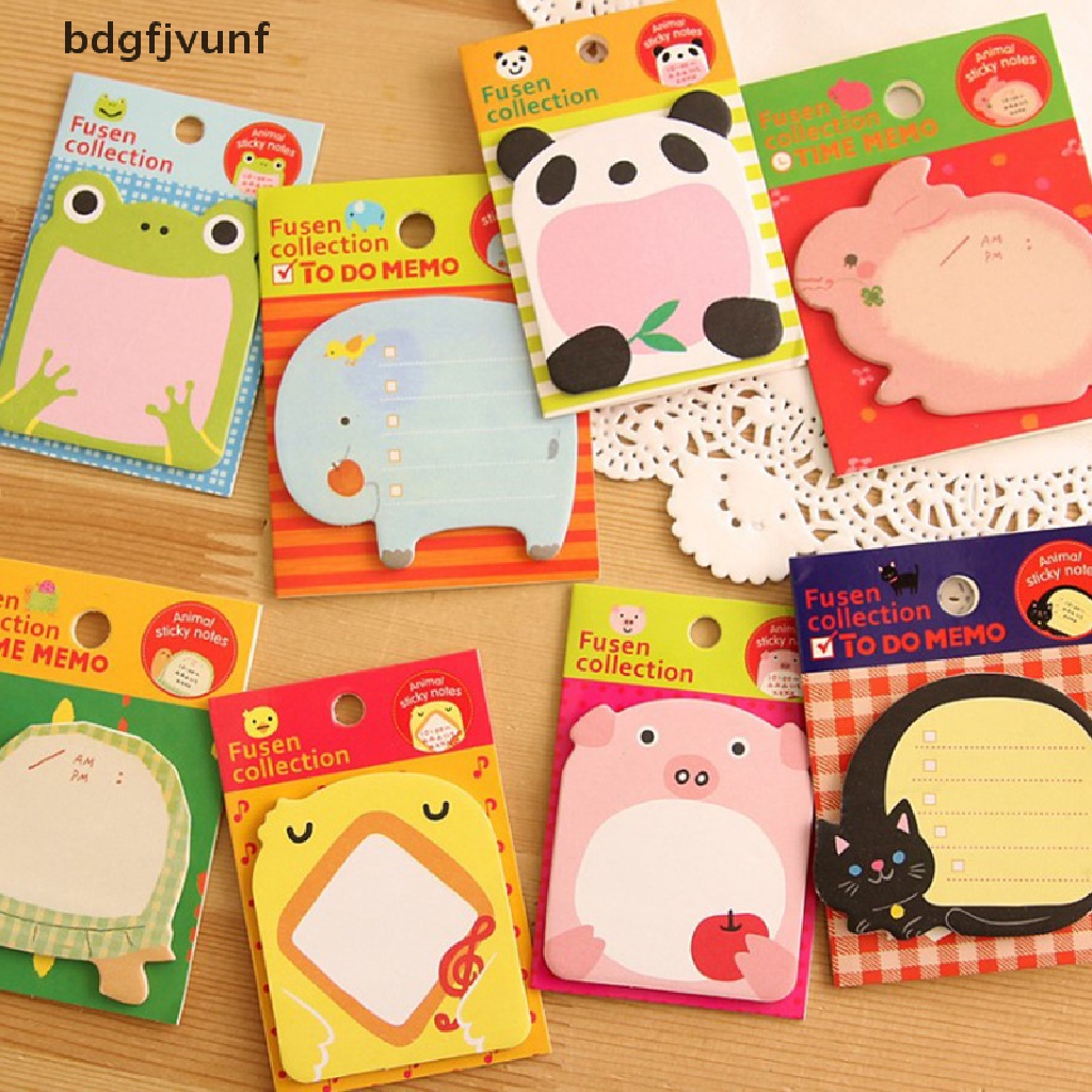BDGF น่ารัก Kawaii สติกเกอร์สัตว์บุ๊คมาร์ค It Marker Memo Index Tab Sticky Post Notes VN