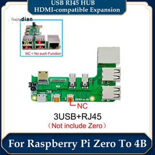 อะแดปเตอร์บอร์ดขยาย Raspberry Pi Zero เป็น Pi3 Pi4 Zero Pi0 USB HUB RJ45 HAT 1 ชุด