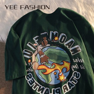 YEE Fashion  เสื้อยืดผู้ชาย ลดราคา! เสื้อผู้ชาย สไตล์สตรีทอเมริกัน oversize 2023New fashion สวย Beautiful ทันสมัย C28A02L 37Z230910