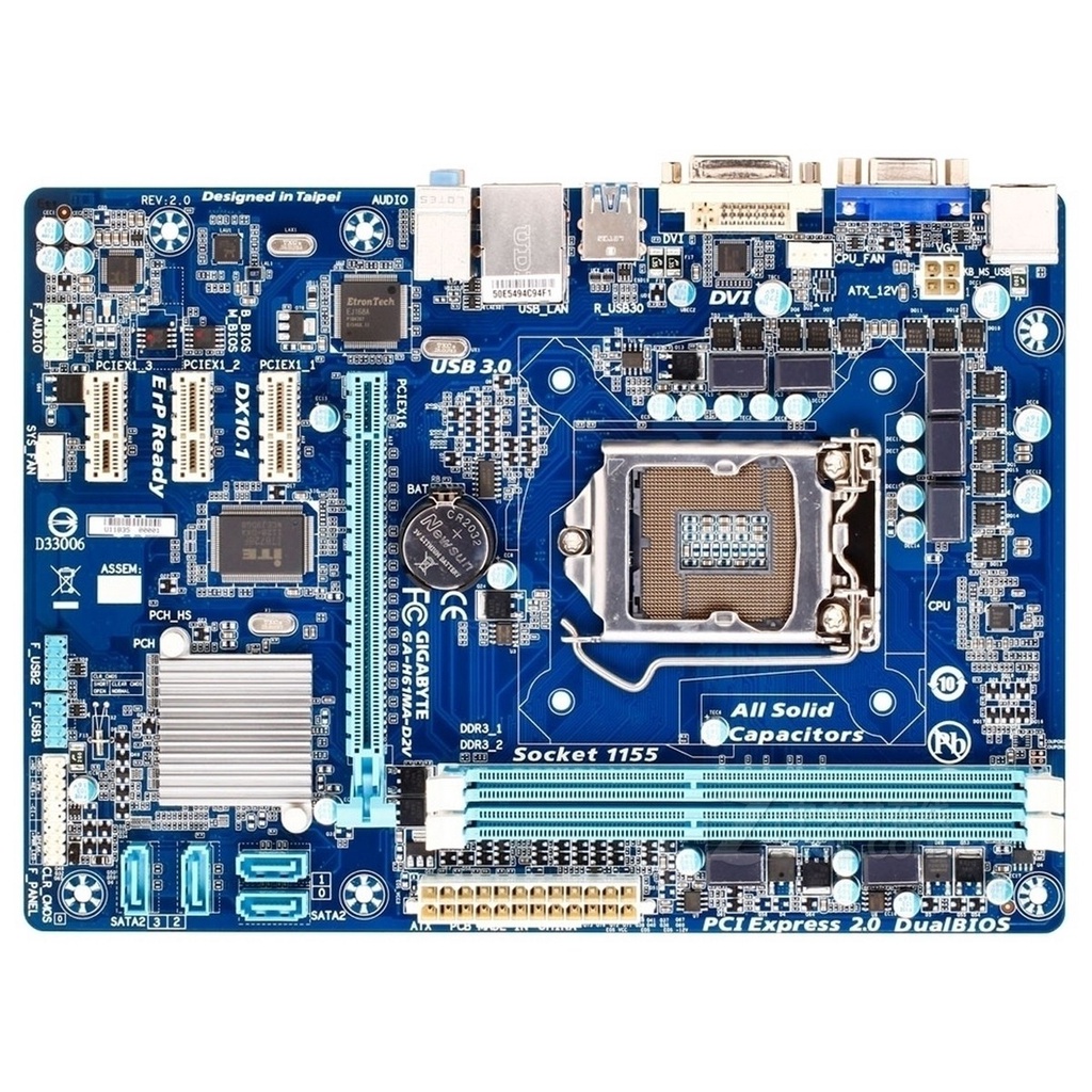 ใช้ GIGABYTE GA-H61M-S2P H61M-S2P-B3S2P S2PV LGA 1155 Intel H61 Micro ATX เมนบอร์ด Intel