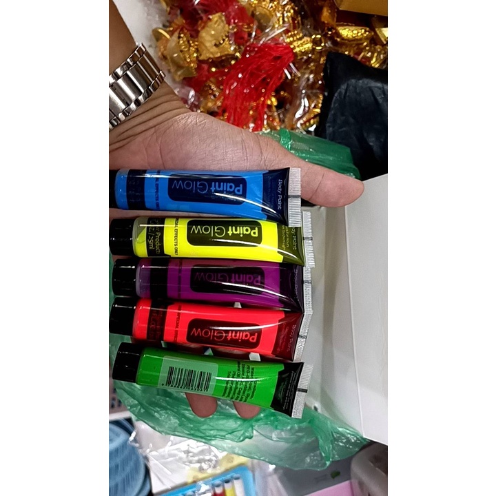 สีเพ้นตัว สีนีออน  สะท้อนแสง สีเรืองแสง บอดี้เพ้นท์ พร้อมส่ง จากไทย เก็บเงินปลายทางได้ - รูปที่ 4