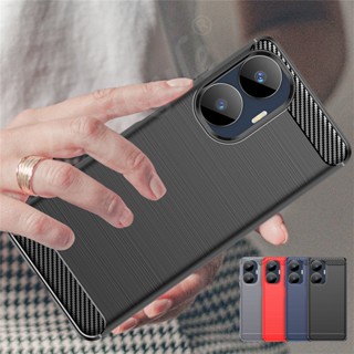 เคสโทรศัพท์มือถือ ซิลิโคนนิ่ม TPU คาร์บอนไฟเบอร์ แฟชั่น สําหรับ Realme C55 C 55 RealmeC55