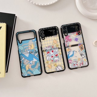 เคสโทรศัพท์มือถืออะคริลิค แบบแข็ง กันกระแทก ลายการ์ตูนอลิซ อิน วันเดอร์แลนด์น่ารัก สําหรับ Samsung Galaxy Z Flip 4 5G Z Flip 3