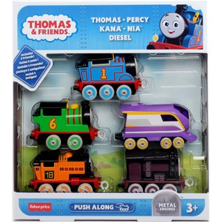 Thomas &amp; Friends Push Along Trains 5 แพ็ก พร้อม Percy, Kana, Nia, Diesel HBY23