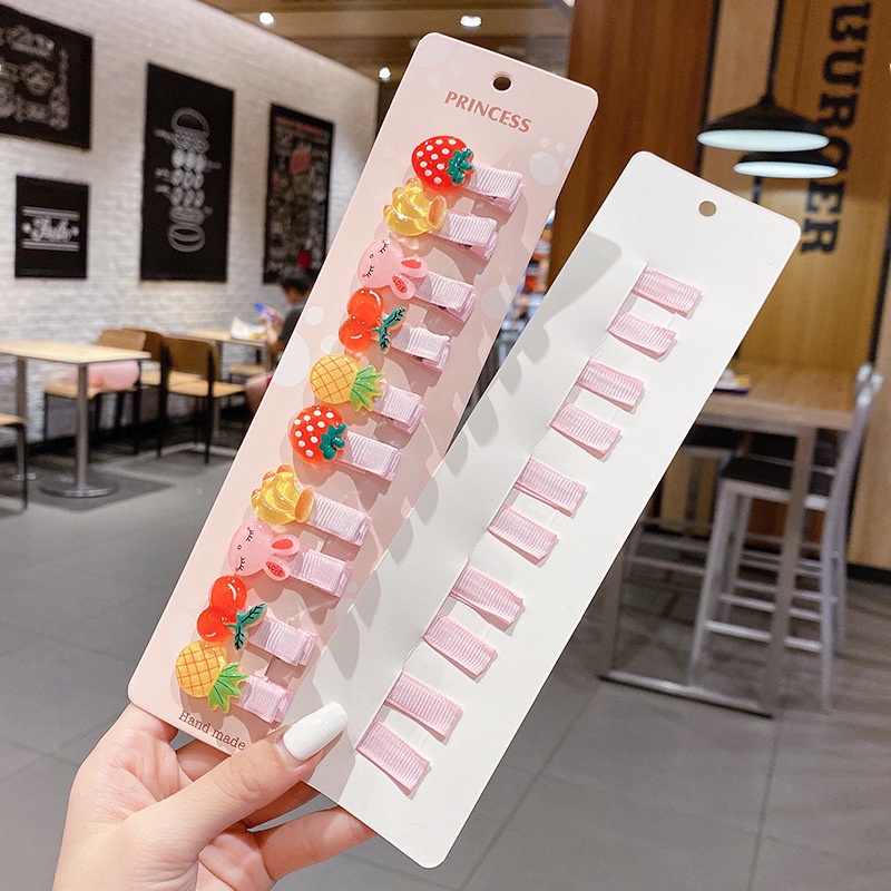 10 ชิ ้ น/Set ดอกไม ้ น ่ ารักคลิปผมเด ็ ก Catoon สัตว ์ ผลไม ้ เด ็ กสาว Hairpins Barrettes หวานเด ็ กอุปกรณ ์ เสริมผม ราคา ถูกที่สุด ดีลบีเคเค แกลเลอรีภาพที่ 5