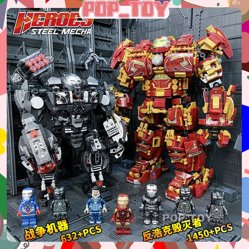 Moc 76105 โมเดลตัวต่อ มาร์เวล ฮุลค์บัสเตอร์ ไอรอนแมน เมชา ซุปเปอร์ฮีโร่ เหล็ก Mecha ของเล่นสําหรับเด