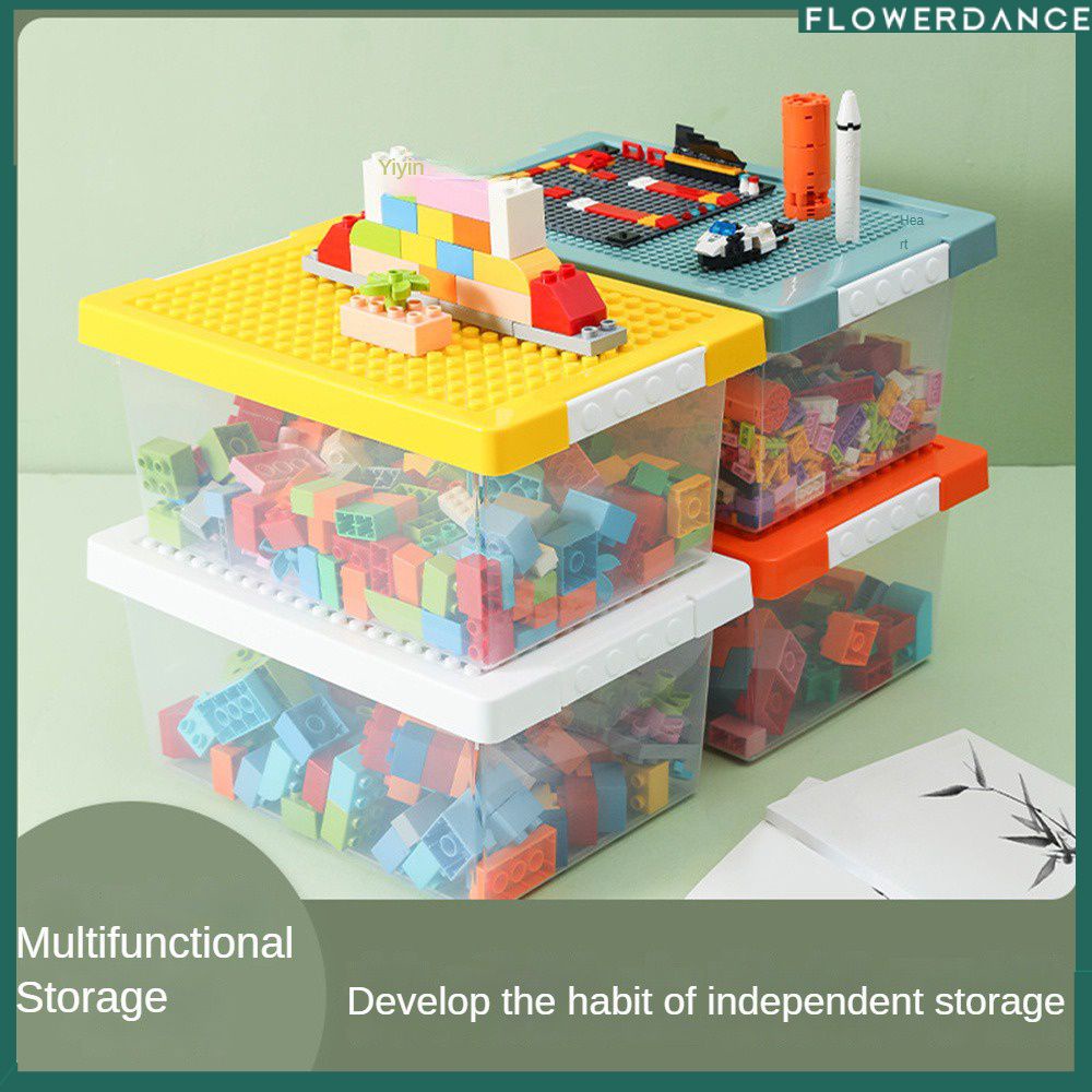 กล่องเก็บของเล่นเด็ก Lego Storage Box Building Block Classification Box Lego Building Block Storage 