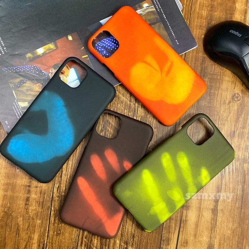ความร้อนความร้อนเหนี่ยวนําเคสโทรศัพท์สําหรับiphone 16 15 14 12 13 11 Pro X/XS MAX XR 7/8 Plus 15Plus 16Plusเปลี่ยนสีฝาครอบป้องกัน