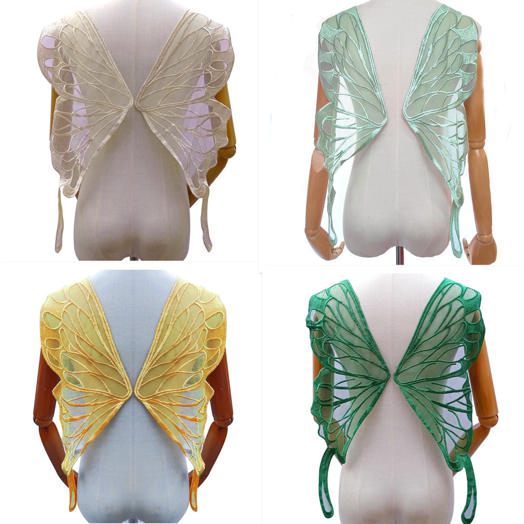 1pcLarge ผีเสื้อเย็บปักถักร้อยลูกไม้ Corsage กลับ Trim ผ้าเครื่องแต่งกาย Applique เย็บ Patch อุปกรณ์ตัดเย็บเสื้อผ้า YM