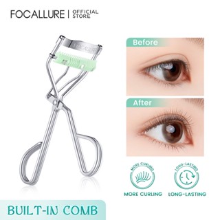 Focallure ที่ดัดขนตา แบบพกพา พร้อมหวี ติดทนนาน เป็นธรรมชาติ