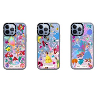 Casetify เคสโทรศัพท์มือถือแข็ง ลายการ์ตูนเจ้าหญิงดิสนีย์ มีทรายไหล สําหรับ iPhone 14 13 12 11 Pro Max Plus